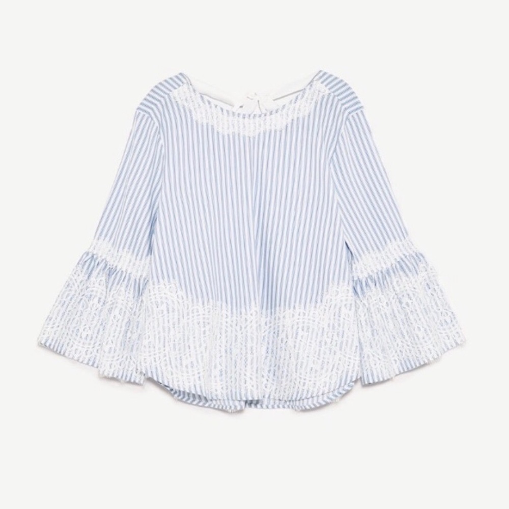 NWT Zara White Lace Detail